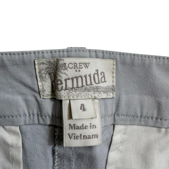 J Crew Womens 9" Frankie Bermuda Chino Shorts Gray Size 4 Classic Preppy Casual - Picture 4 of 5